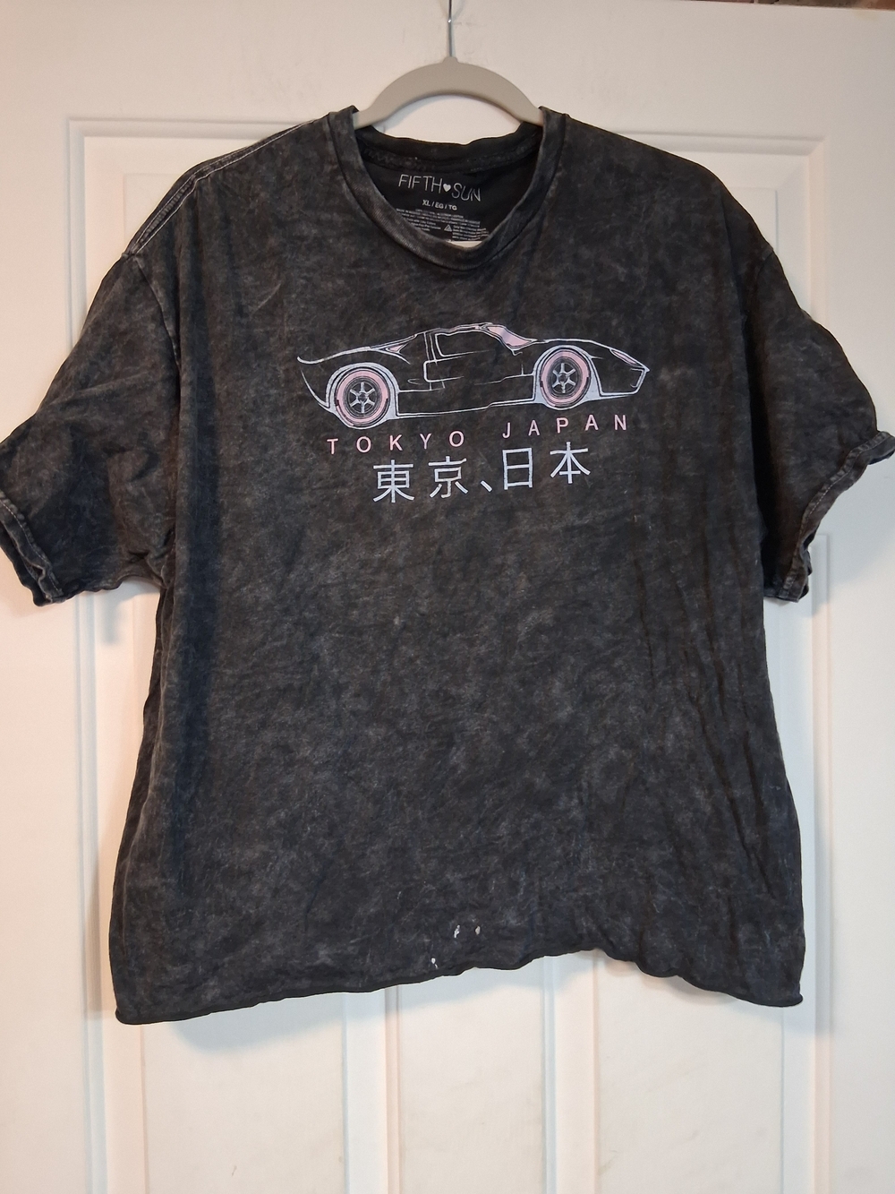 Fifth Sun Tokyo Japan Graphic Tee Black Wash Juniors XL